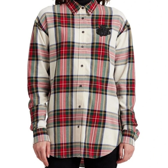 LAUREN RALPH LAUREN Bullion Checked Plaid Twill Shirt - Picture 6 of 15